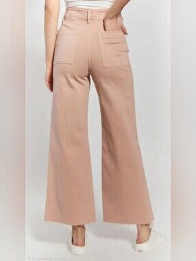 Oat New York Wide-Leg Jeans in Light Rose
